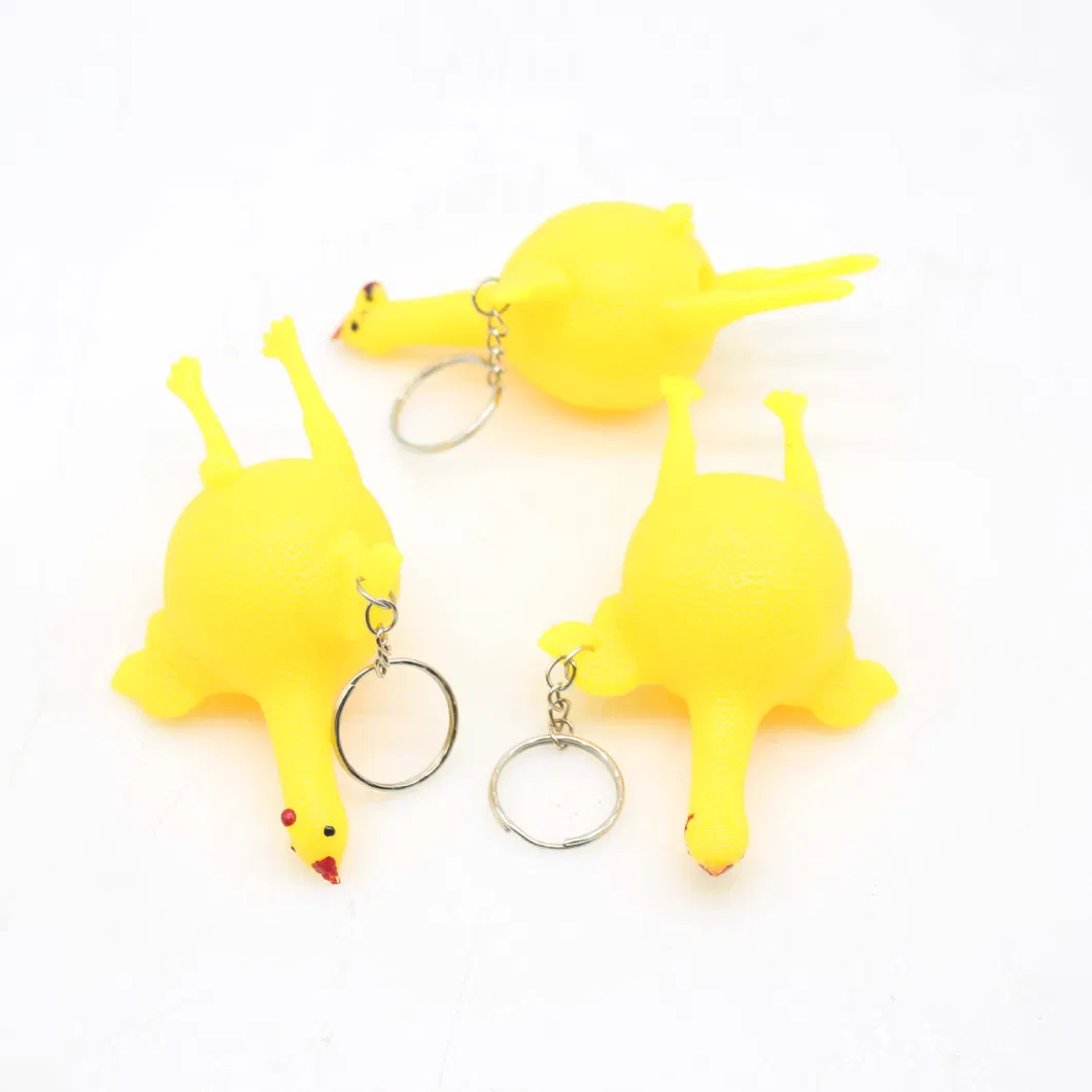 Under The Laying Chicken Key Pendant Decompression Vent Strange Spoof Small Toy